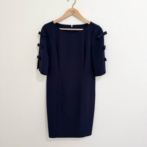 DKNY Dark Navy Bow Sleeve Dress